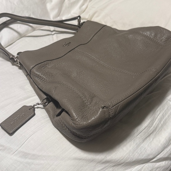 Coach Taupe Leather Shoulder Bag - Picture 2 of 5